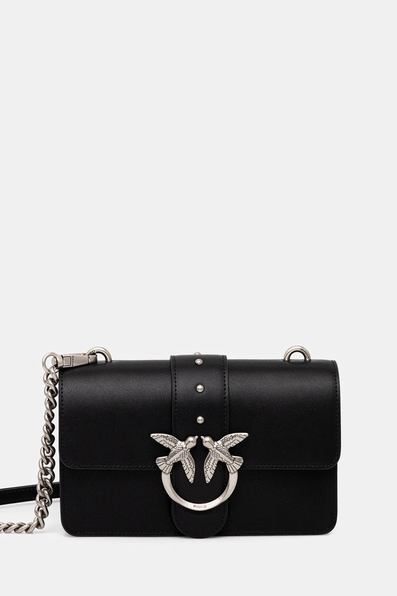 Pinko poșetă de piele uni negru 105856.A0F1