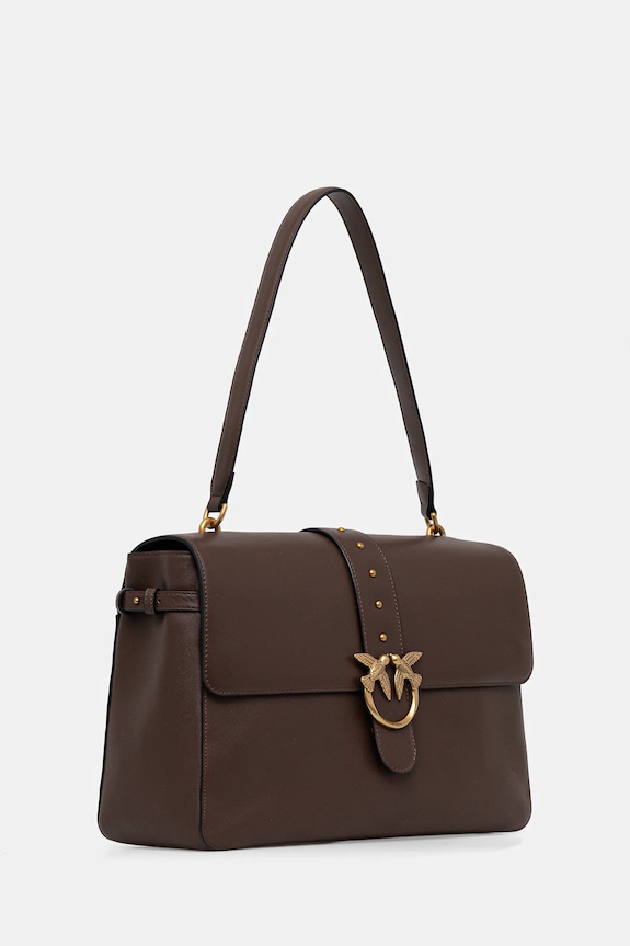 Kožna torba Pinko 105067.A0QO smeđa AW25