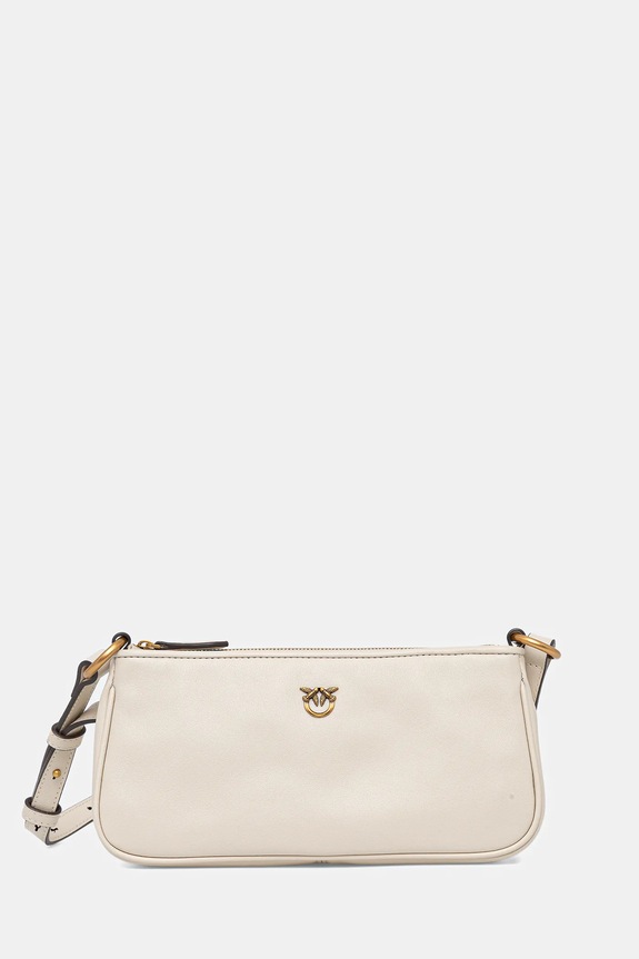 Pinko borsa a mano in pelle Horizontal pelle fiore beige 105069.A0QO