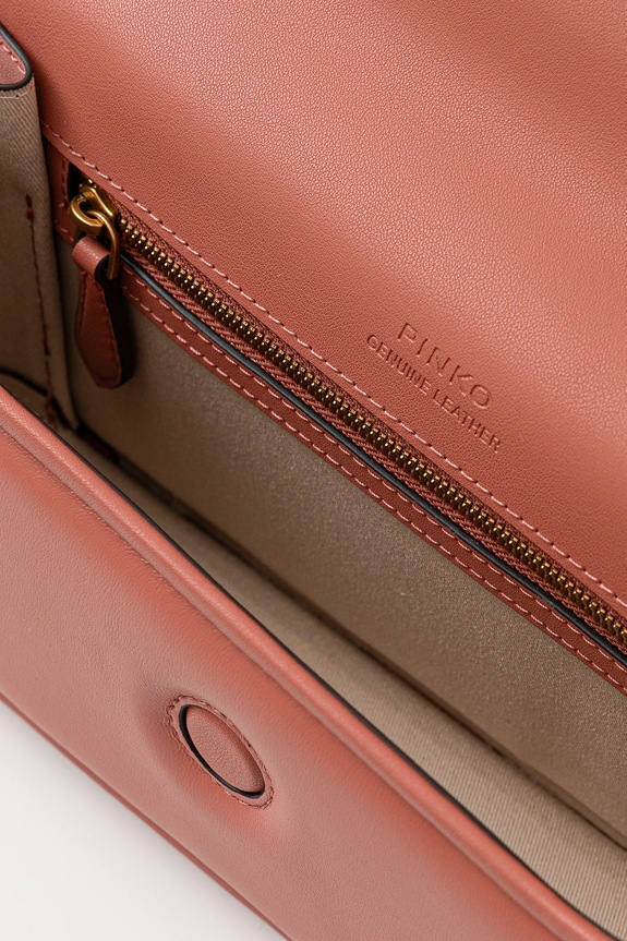Pinko torebka skórzana Horizontal 105083.A26L pomarańczowy