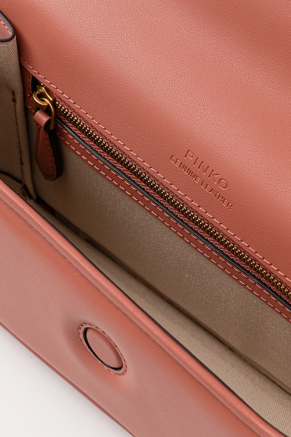 Pinko torebka skórzana Horizontal 105083.A26L pomarańczowy