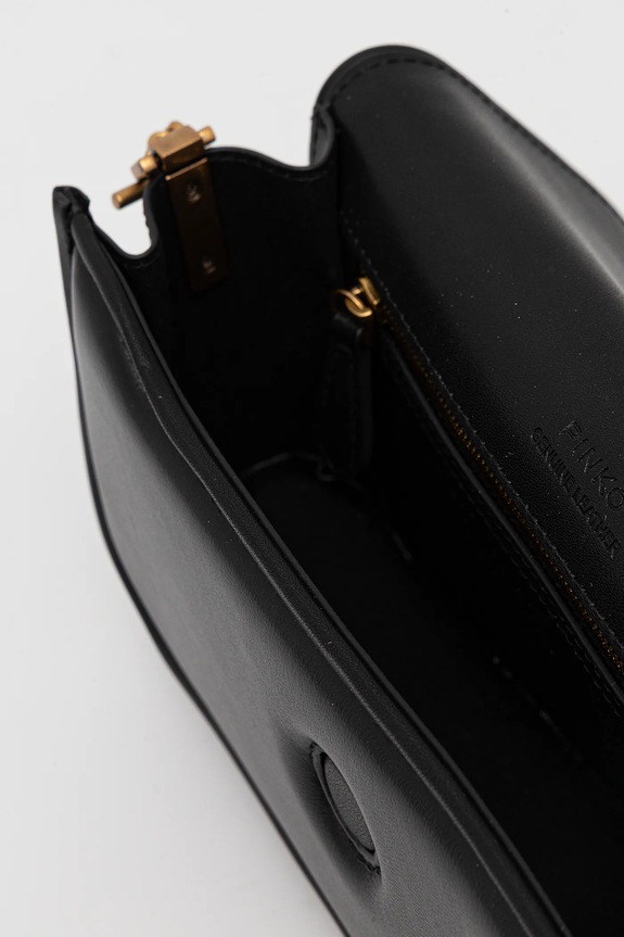 Pinko torebka skórzana Horizontal 105083.A26L czarny