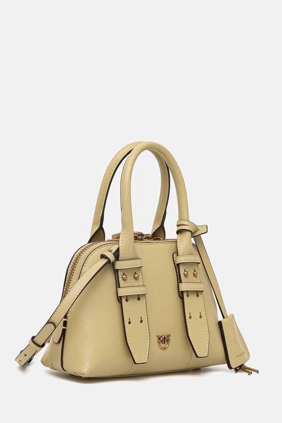 Pinko poșetă de piele 105333.A0QO galben SS26