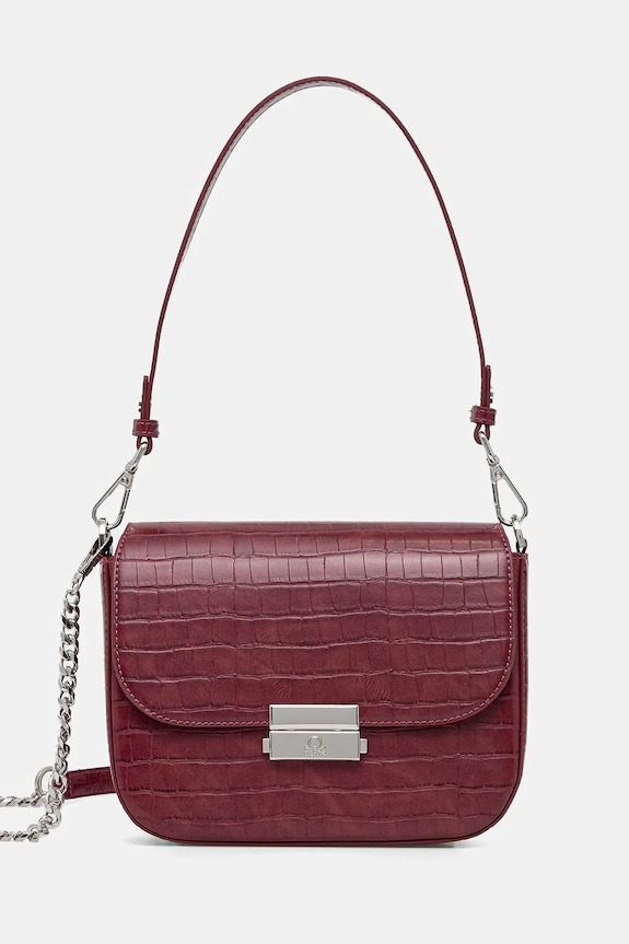 Τσάντα United Colors of Benetton απομίμηση λείου δέρματος κόκκινο 62Y9DY07Y