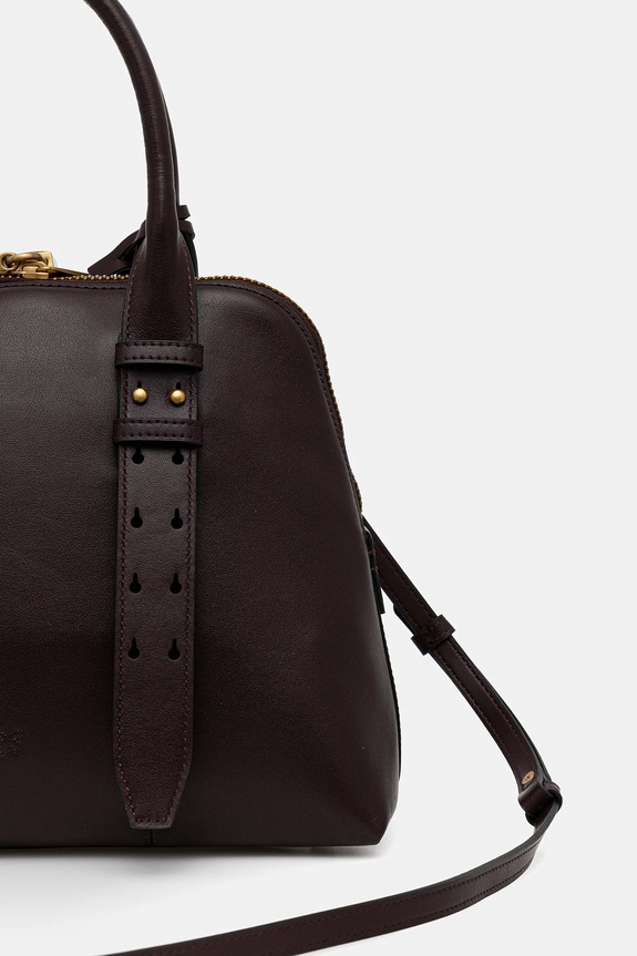 Pinko poșetă de piele maro 105906.A0QO