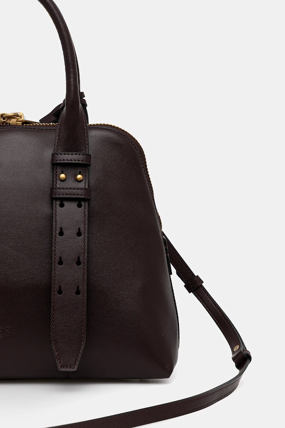Pinko poșetă de piele maro 105906.A0QO