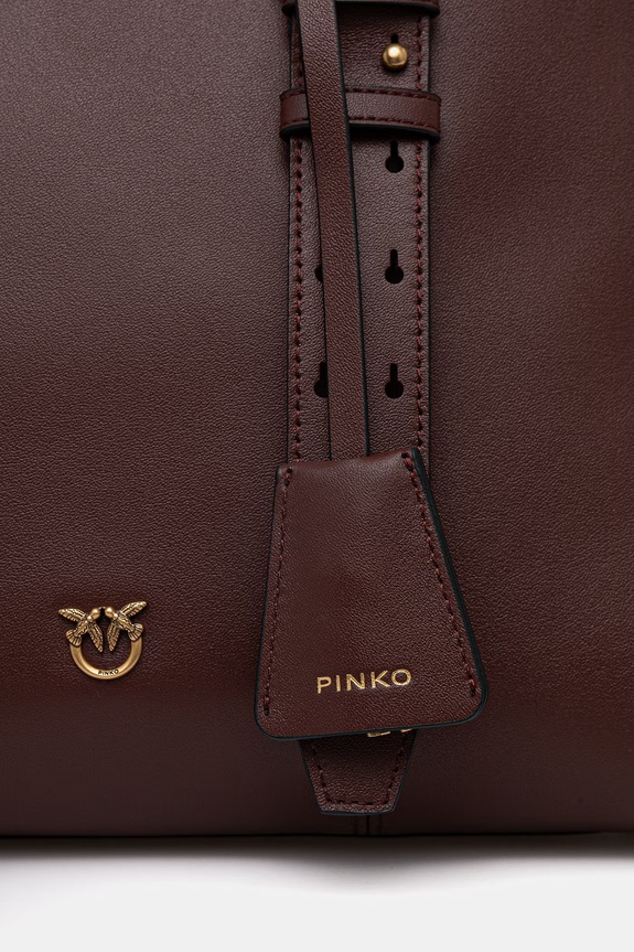 Accesorii Pinko poșetă de piele 105906.A0QO maro