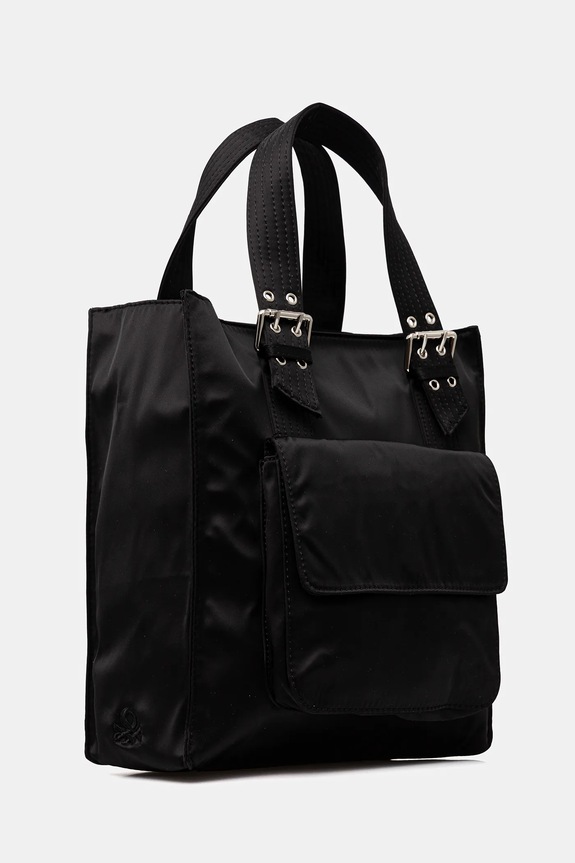 Τσάντα United Colors of Benetton 6N1YDY08F μαύρο AW25