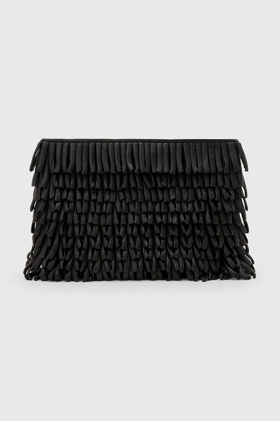 AllSaints torebka skórzana BETTINA skóra licowa czarny W448XC