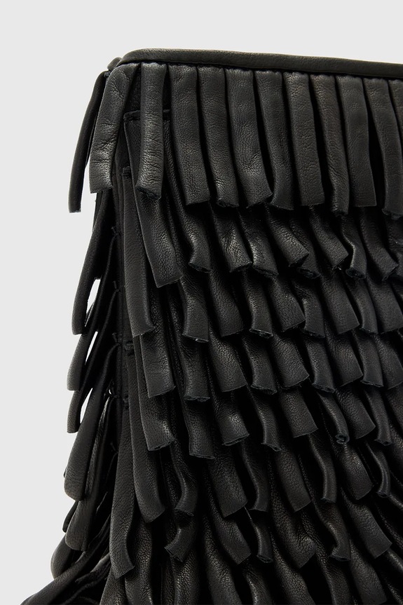 AllSaints torebka skórzana BETTINA czarny W448XC