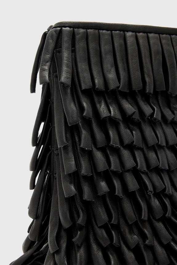 AllSaints torebka skórzana BETTINA czarny W448XC