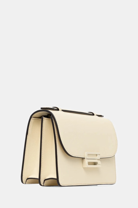 Victoria Beckham bőr táska B325AAC006641A bézs AW25
