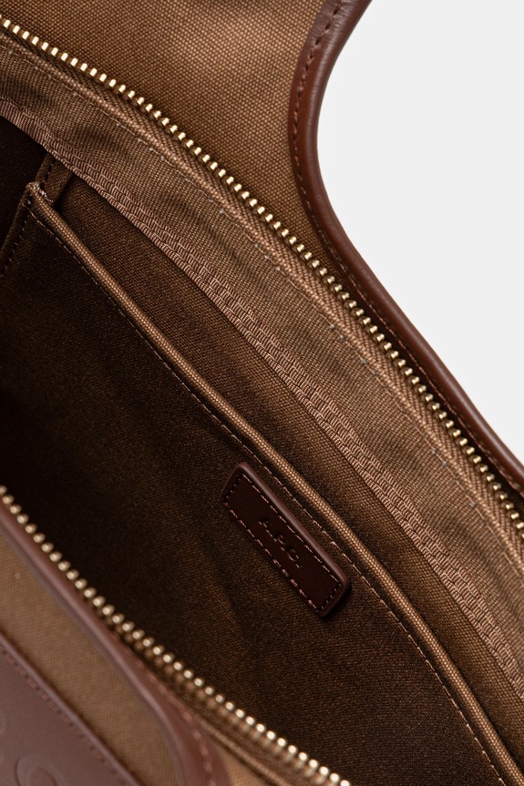 A.P.C. geantă de bumbac cabas harper mini COHKF.F67039 maro