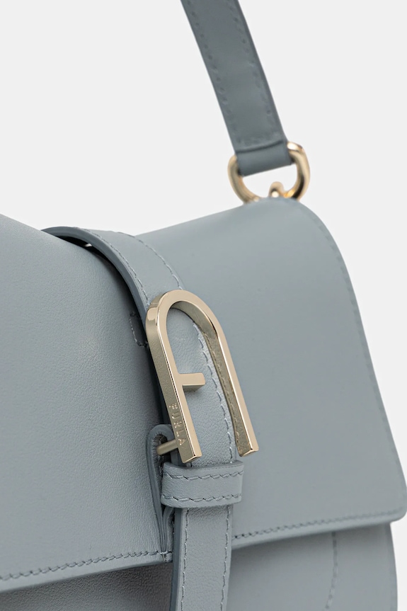 Δερμάτινη τσάντα Furla μπλε WB01032.BX2045.3963S