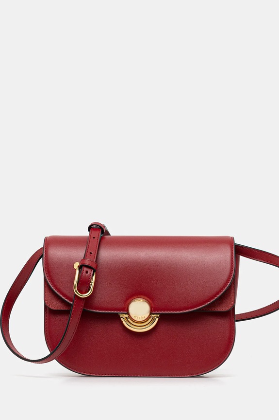 Furla torebka skórzana skóra licowa bordowy WB01355.BX0428.4021S