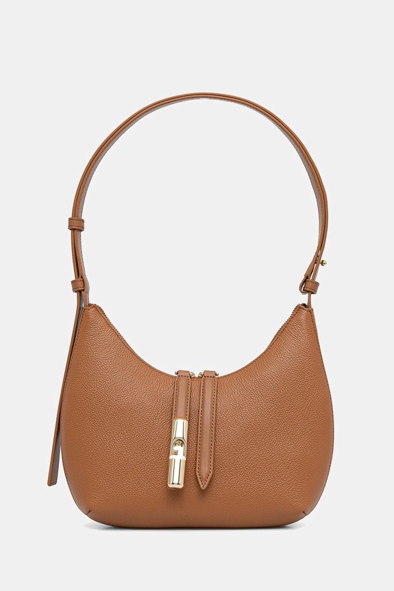 Furla poșetă de piele uni maro WB01500.BX3353.RY000
