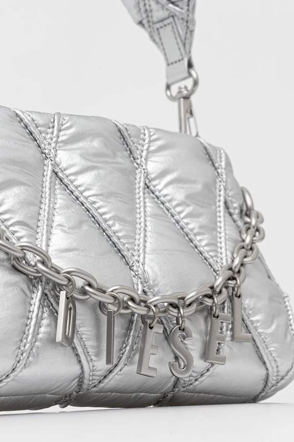 Diesel poșetă CHARM-D CHARM-D POUCH argintiu X10286.P8240