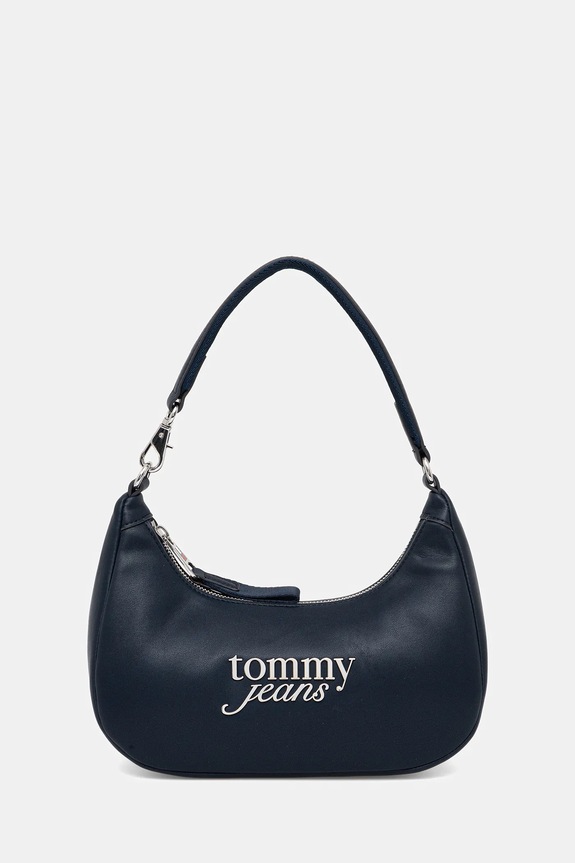 Τσάντα Tommy Jeans απομίμηση λείου δέρματος σκούρο μπλε AW0AW17895