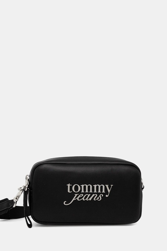 Kabelka Tommy Jeans imitácia kože čierna AW0AW17897