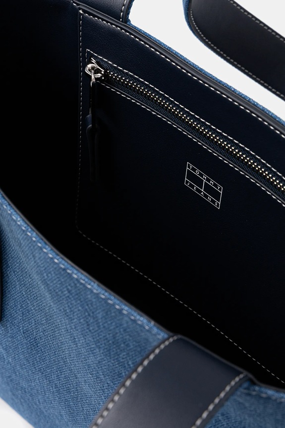 Τζιν τσάντα Tommy Jeans AW0AW18197 μπλε