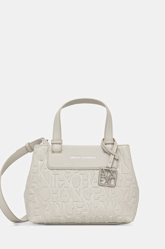 Armani Exchange torebka tote damska z imitacji skóry beżowy XW001576.AF15774