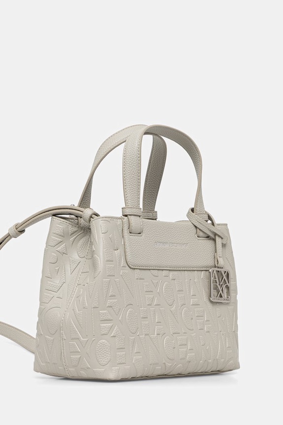 Armani Exchange torebka tote damska z imitacji skóry XW001576.AF15774 beżowy SS26