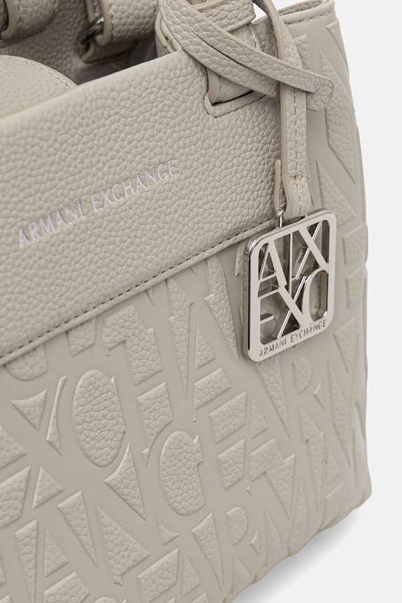 Armani Exchange torebka tote damska z imitacji skóry beżowy XW001576.AF15774