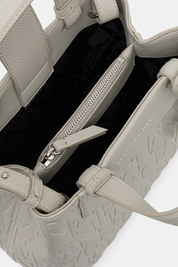Armani Exchange torebka tote damska z imitacji skóry XW001576.AF15774 beżowy