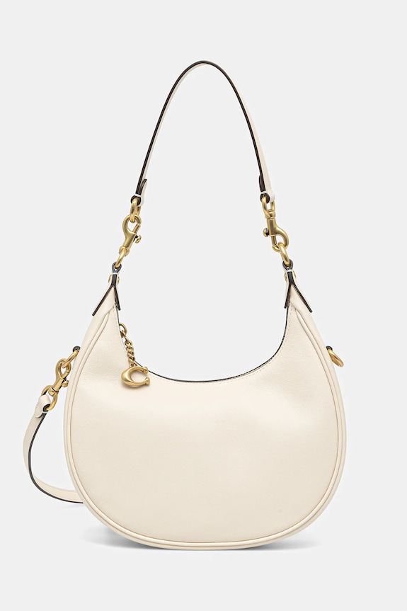 Kožna torba Coach Jonie 22 bez uzorka bež CBG16