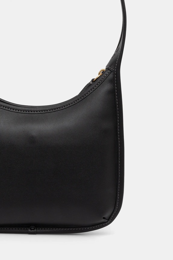 Akcesoria Coach torebka skórzana Curve Zip Bag CAF11 czarny