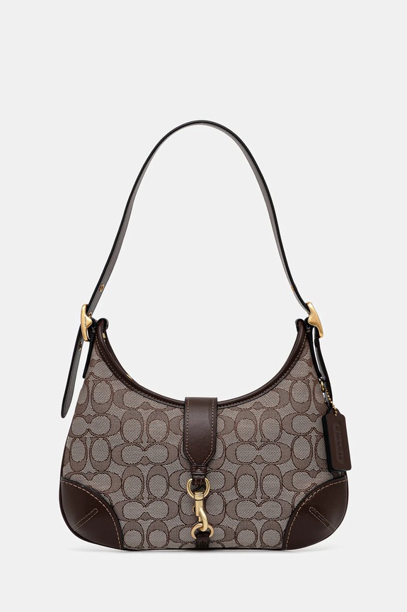 Coach handbag Hamptons Hobo Bag textile brown CBF16