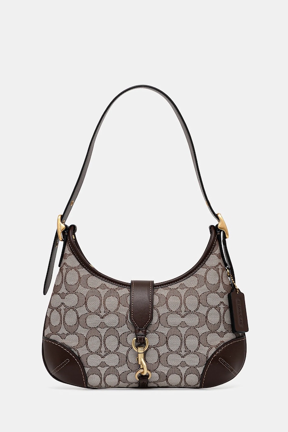 Coach handbag Hamptons Hobo Bag textile brown CBF16