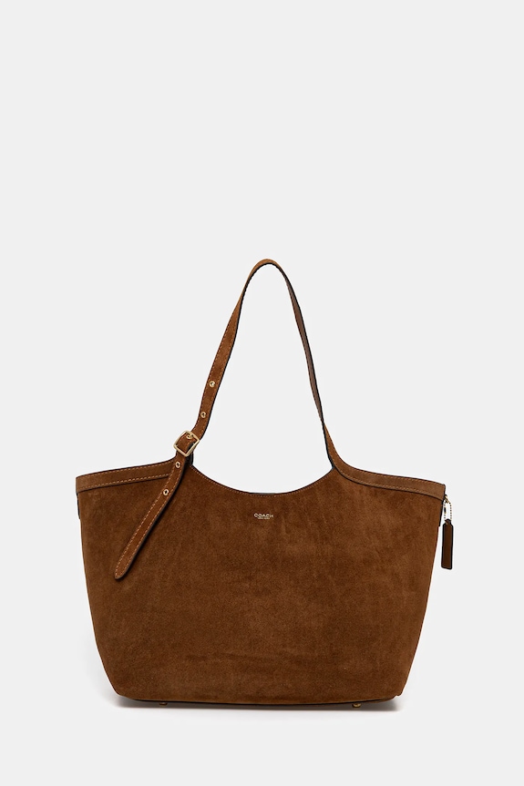 Torba od brušene kože Coach Gramercy Tote Bag bez uzorka smeđa CBN47