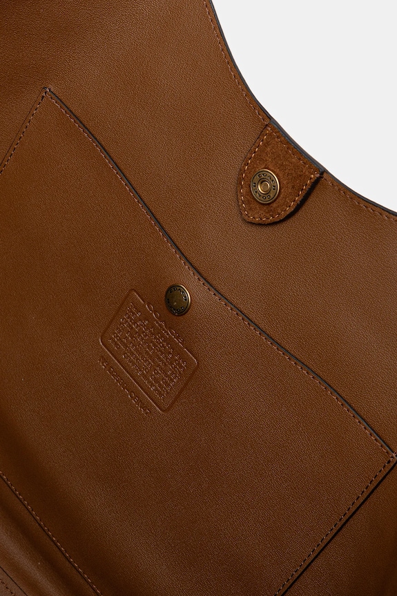 Torba od brušene kože Coach Gramercy Tote Bag CBN47 smeđa