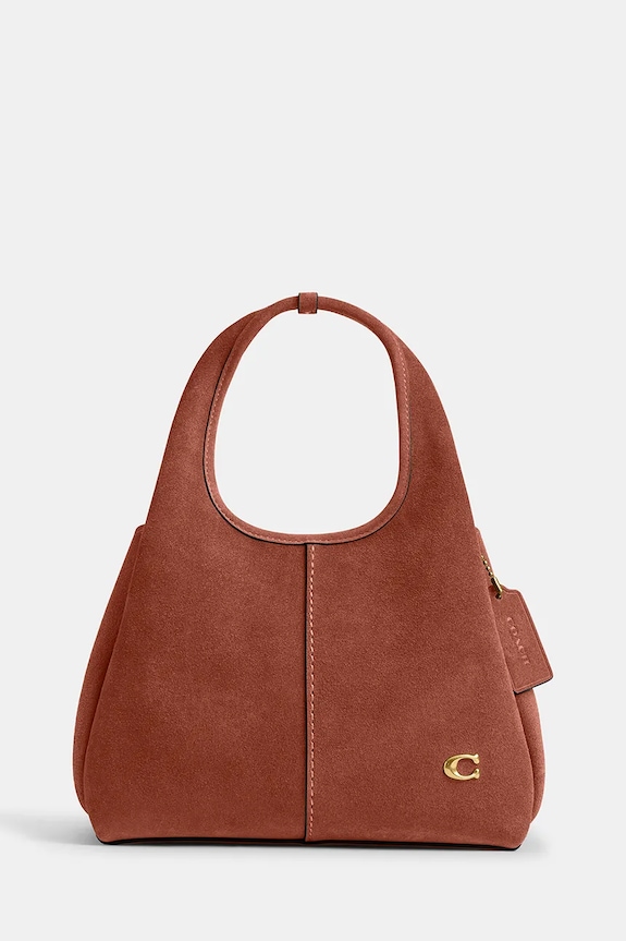 Coach Suade Lana Shoulder Bag 23 сумка crossbody для женщин замшевая коричневый CBZ95
