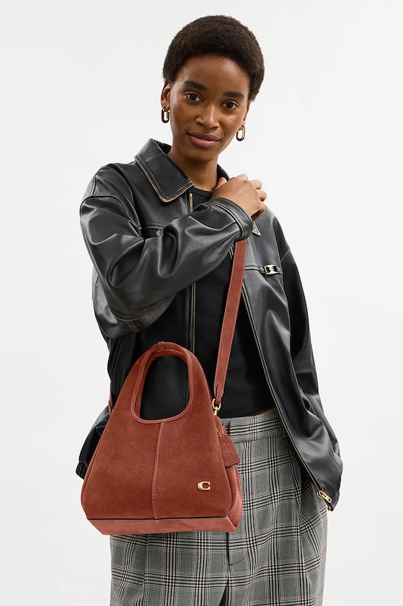 Coach Suade Lana Shoulder Bag 23 сумка crossbody для женщин замшевая CBZ95