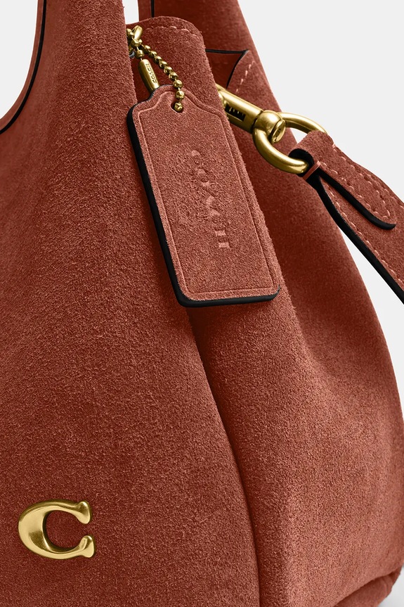 Coach Suade Lana Shoulder Bag 23 сумка крос-боді жіноча замшева CBZ95