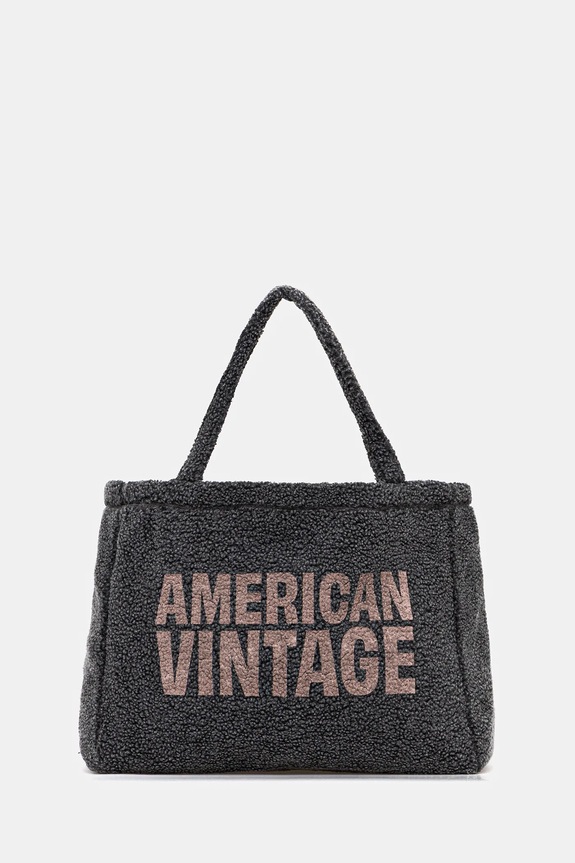 Torba American Vintage bez remena siva HOK26A