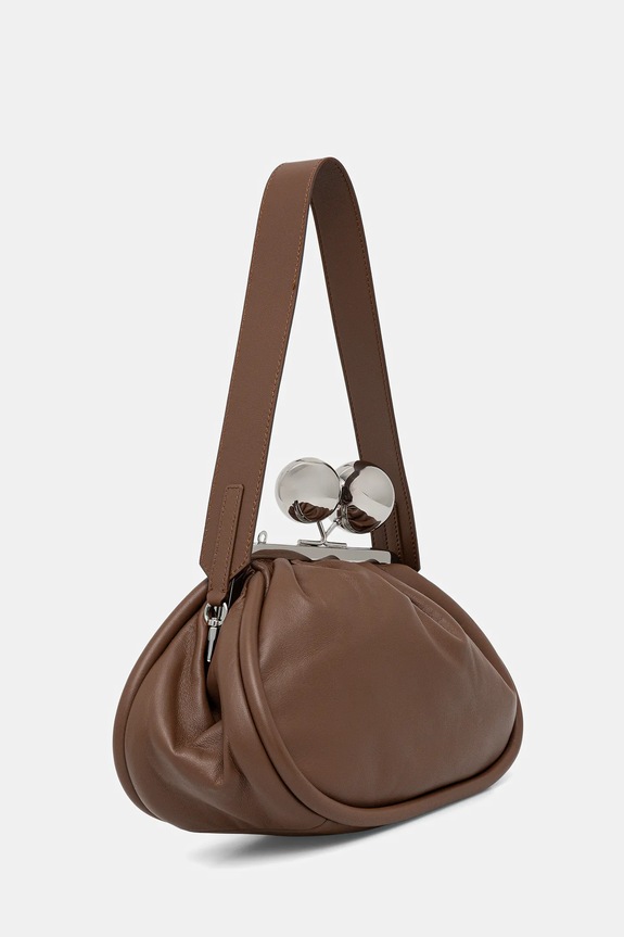 Weekend Max Mara torebka skórzana MILVANEW 2525516025600 brązowy AW25