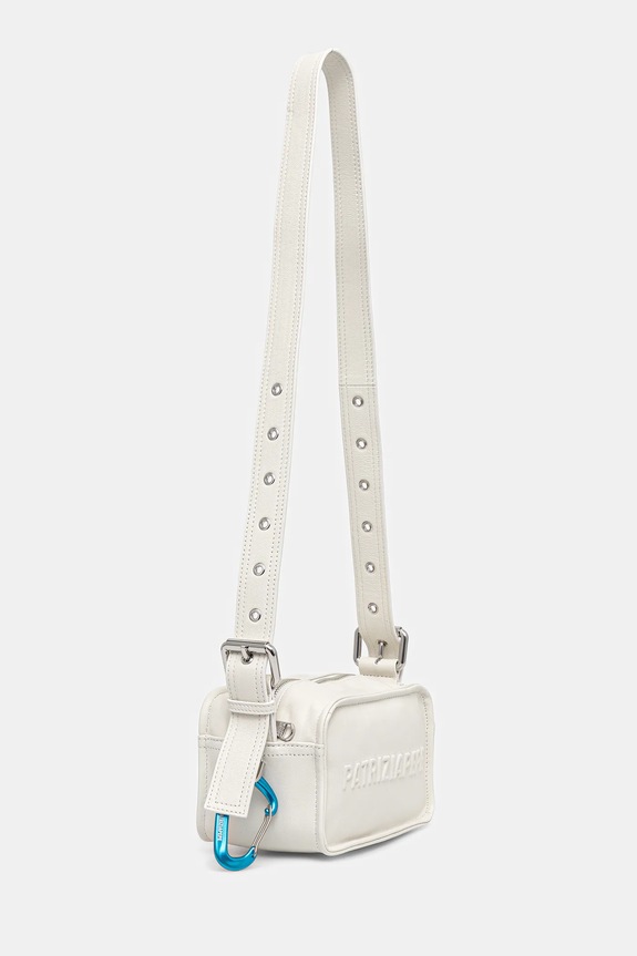 Δερμάτινη τσάντα Patrizia Pepe 2B0153.L113 λευκό AW25