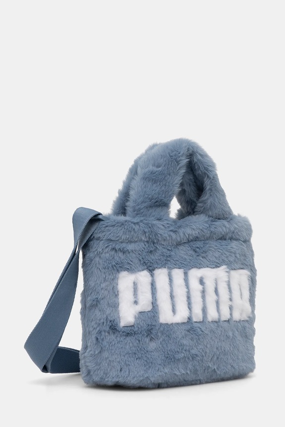 Puma geantă Up Faux Fur Mini 91713 albastru AW25