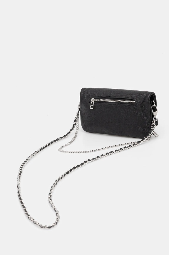 Accessori ZADIG&VOLTAIRE borsa a mano in pelle ROCK NANO GRAINED LEATHER LWBA03975 nero