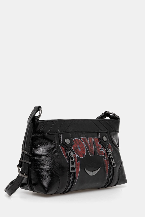 Kožená kabelka ZADIG&VOLTAIRE SUNNY MOOD PUNK LWBA03951 čierna AW25