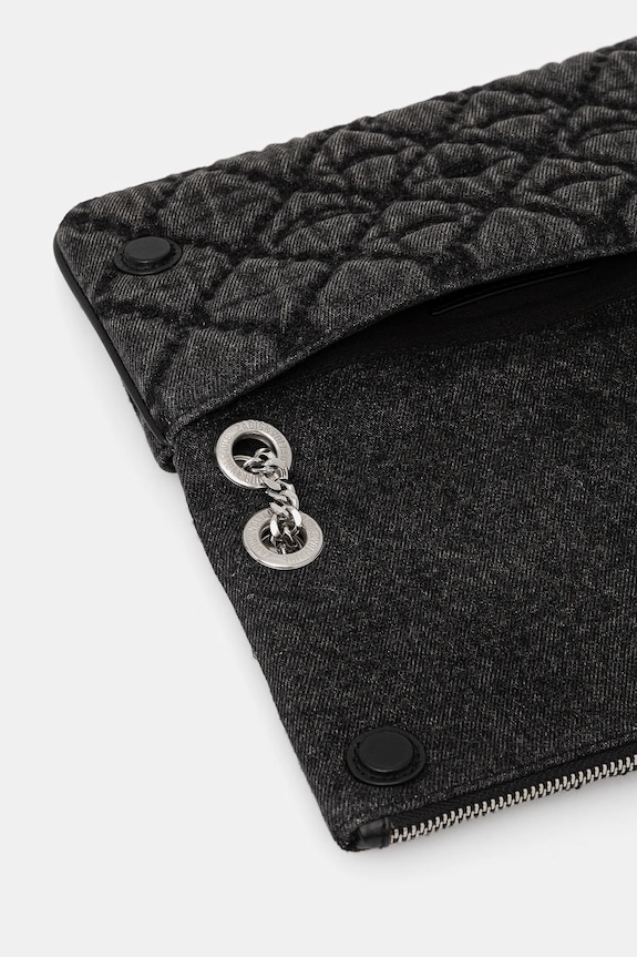 ZADIG&VOLTAIRE borsetta ROCK II DENIM MONOGRAM LWBA04079 nero