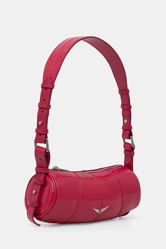 Zadig&Voltaire geantă pentru femei, din piele LE ROUDOUDOU VINTAGE PATENT LWBA04133 roz SS26