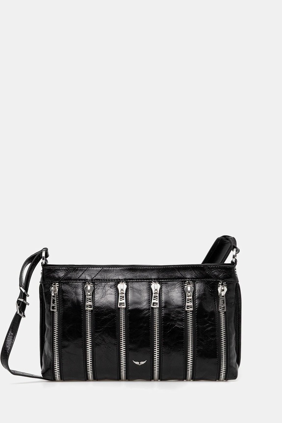 ZADIG&VOLTAIRE geantă de piele SUNNY MOODY MULTI ZIP uni negru LWBA03952