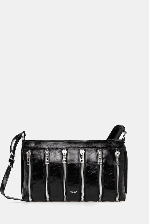 ZADIG&VOLTAIRE geantă de piele SUNNY MOODY MULTI ZIP uni negru LWBA03952