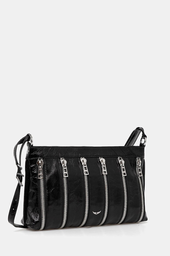 ZADIG&VOLTAIRE geantă de piele SUNNY MOODY MULTI ZIP LWBA03952 negru AW25