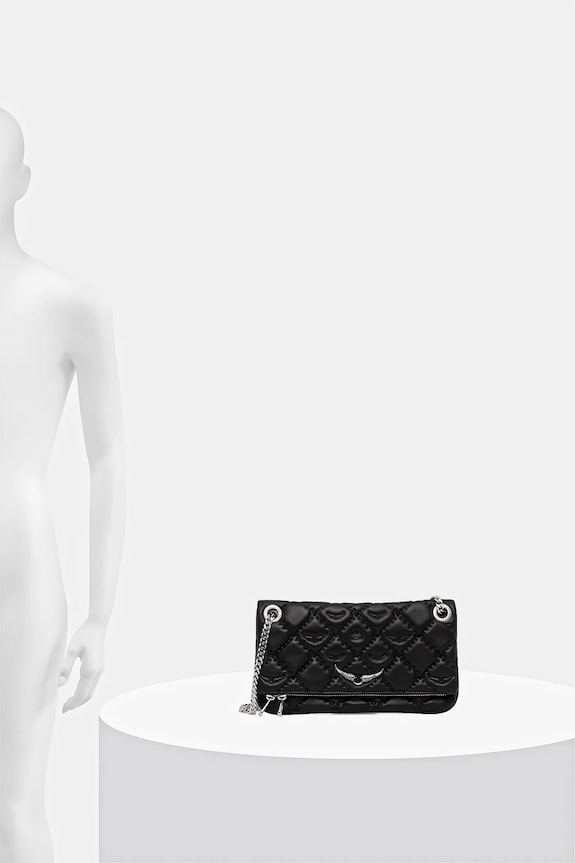 Kožená kabelka ZADIG&VOLTAIRE ROCK II QUILTED MONOGRAM LWBA04053