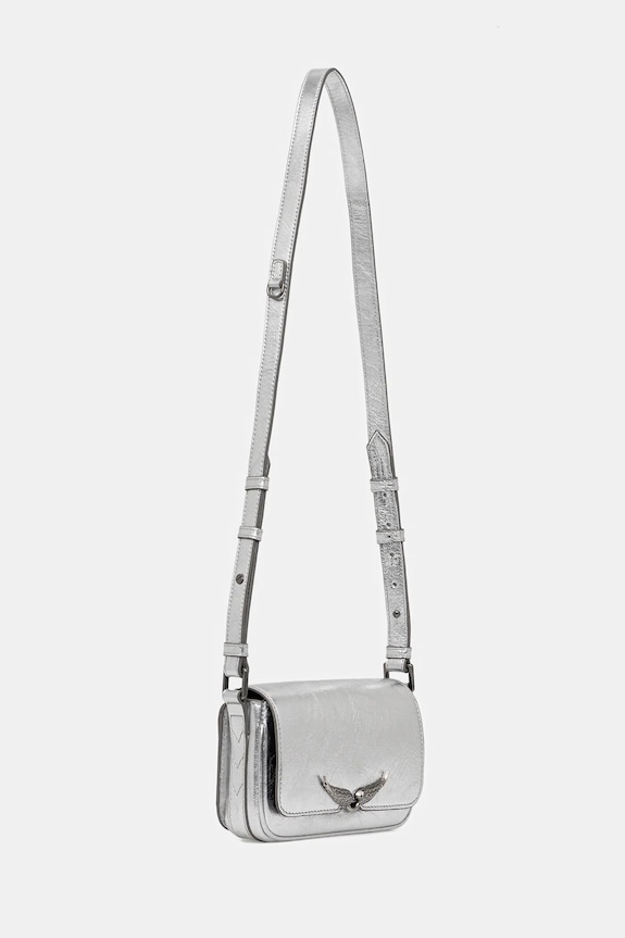 ZADIG&VOLTAIRE geantă LE ZAZI VINTAGE METAL LWBA04042 argintiu AW25